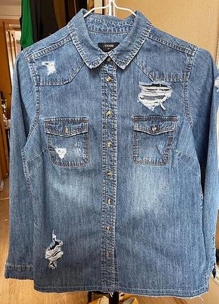 Джинсовая рубашка denim