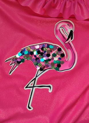 Сдельный/слитный/цельный купальник fiore matalan с фламинго 12-13 лет3 фото