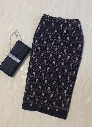 Стильная ажурная юбка карандаш dorothy perkins, р.10-12