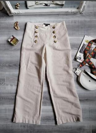 Легкі літні лляні брюки льон h&m льняные штаны2 фото