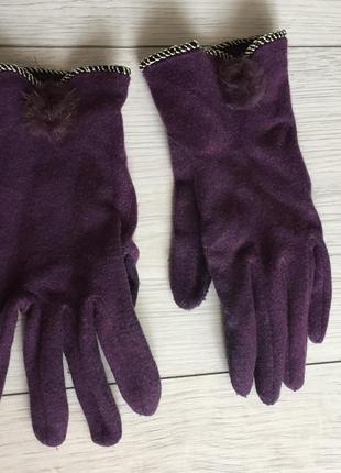 Перчатки, рукавиці, фиолетовые перчатки.