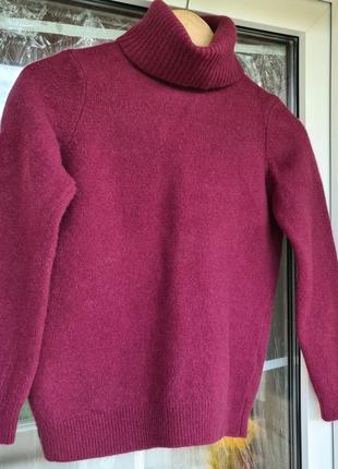Шерстяной бордовый свитер, woolovers