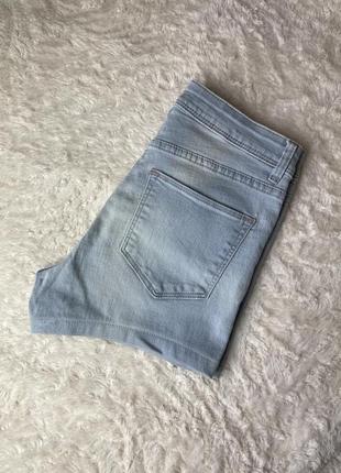 Светлые джинсовые шорты шорти высокая посадка h&m5 фото