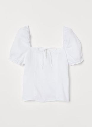 Блуза жіноча h&m, колір білий😍 рубашка сорочка футболка