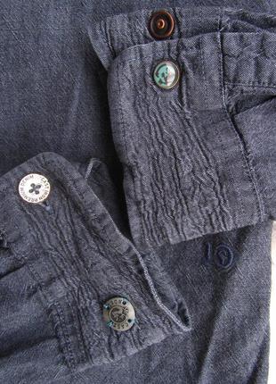 Качественная джинсовая рубашка с длинным рукавом cast iron5 фото