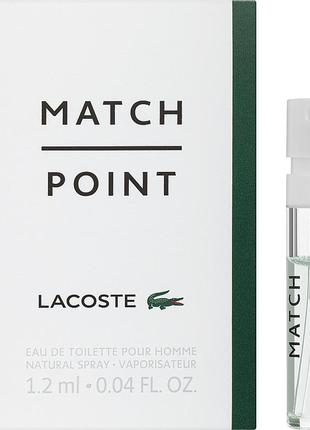 Lacoste match point туалетная вода

пробник.