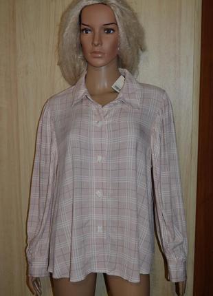 Трендова віскозна сорочка з пишним рукавом george 14 розмір
