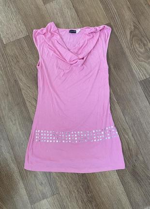Коротка яскрава рожева туніка зі рятує верхи річна xs s m