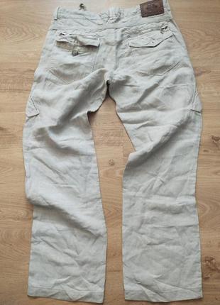 Мужские льняные брюки карго от ice icebrg размер 33 оригинал тунис5 фото
