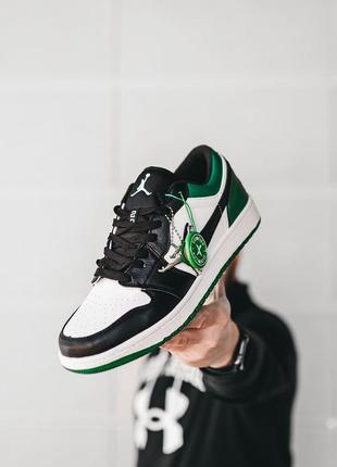 Кросівки air jordan low green/black/white кроссовки
