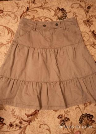 Юбка коттоновая в стиле солнцеклеш от s.oliver