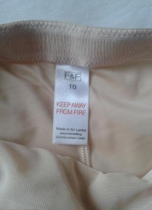 Корекційні високі бежеві трусики-утяжка f&f