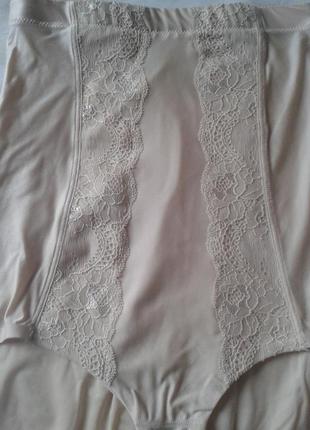 Корекційні високі бежеві трусики-утяжка f&f