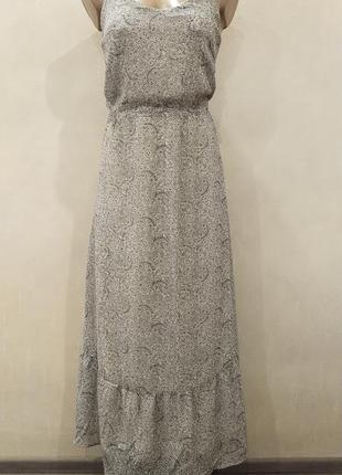Женский летний сарафан в пол, платье макси esmara, серый3 фото