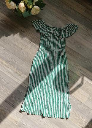 Красивое летнее платье сарафан в полоску  р.xs/s