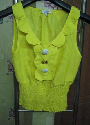 Яскрава блуза-майка river island 6р. румунія. у складі натуральний шовк!