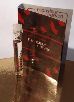 Пробник monsieur carven edt франция оригинал2 фото