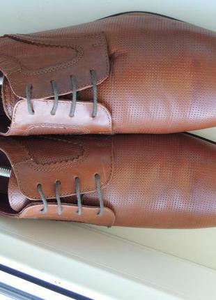 Фирменные стильные кожаные туфли next р.43-44 (28,5 см)