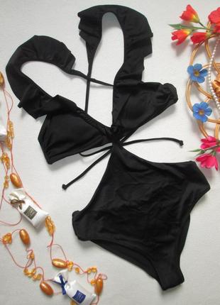 Шикарный командировочный слитный купальник монокини с воланами h&m 05-22 🌺🍒🌺