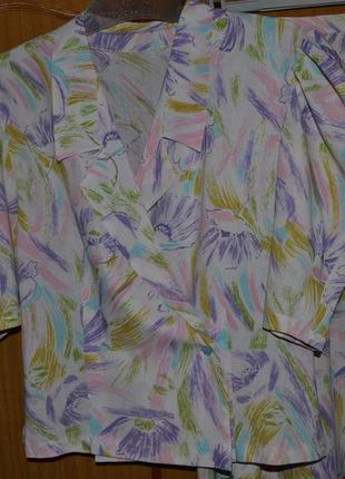 Милый летний костюм - двойка hand made с нежными маками