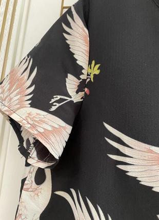 Невероятно красивая блуза/блузка в птички аисты shein5 фото