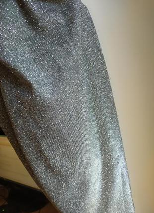 Платье блестящие блеск люрекс сияние серебро in the style9 фото