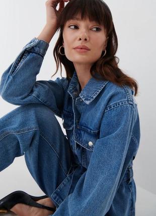Крутезна стильна джинсова куртка сорочка колекція mohito❤️3 фото