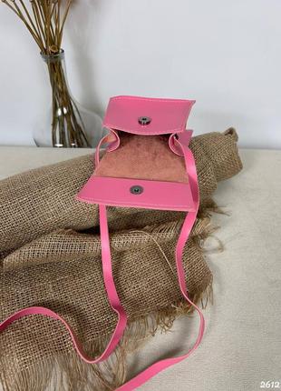 Мини сумка малиновая фуксия розовая мини сумочка малина фуксия малиновая розовая малый опт маленькая4 фото