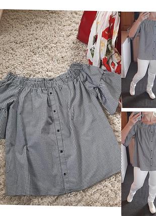 Стильная блуза свободный крой с открытыми плечами, yessica,  p. 42- 48