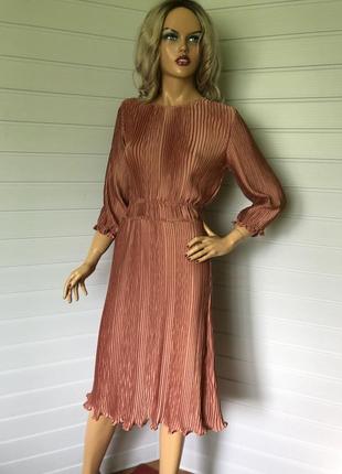 Гофрированное сатиновое платье 8