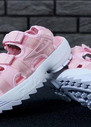 Fila disruptor sandals сандалі жіночі літні рожеві босоніжки жіночі босоніжки6 фото