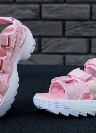Fila disruptor sandals сандалі жіночі літні рожеві босоніжки жіночі босоніжки8 фото