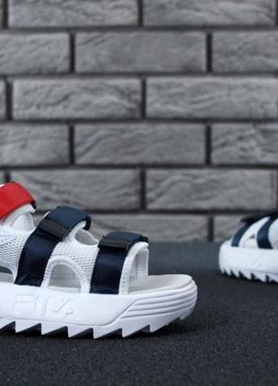 Fila disruptor sandals сандали женские летние белые босоножки жіночі босоніжки6 фото