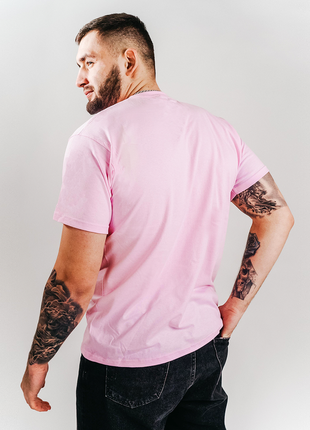Базова світло-розова чоловіча футболка 100% бавовна(+25 кольорів)6 фото