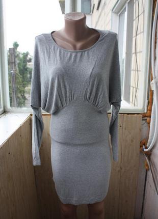 Супер знижка! стильне сіра сукня з рукавами кажан1 фото