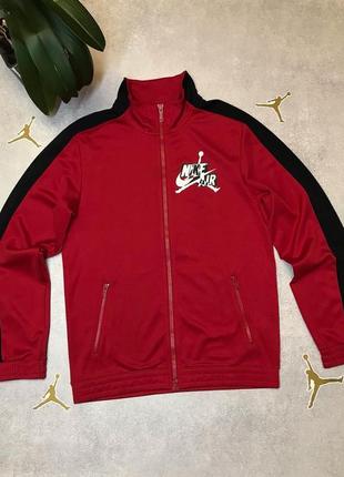 Олимпийка ветровка бомбер мужская nike jordan найк джордан чёрная красная чоловіча куртка вітровка чорна червона з логотипом бренду