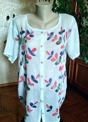 Красивая батистовая рубашка milestone, размер-l-xl