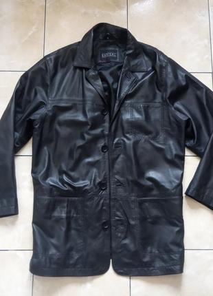 Шкіряна куртка-піджак 46 р. barisal натуральна шкіра шкіра нюанс