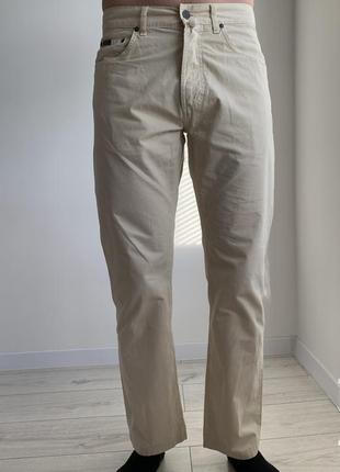 Штани білі, брюки чоловічі, мужские светлые брюки, бежевые штаны, молочные штаны.