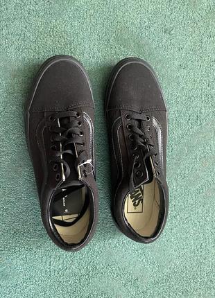 Vans old skool black black кеди ванс чорні2 фото