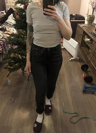 Джинсы скини серые next