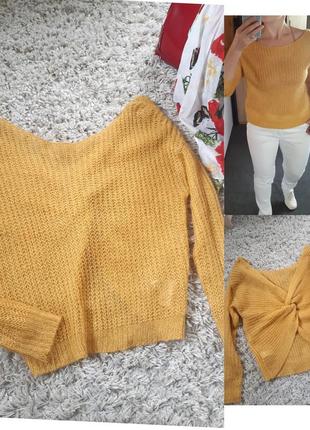 Очень красивый яркий свитер паутинка с оригинальной спинкой,missguided,  p. s-m1 фото