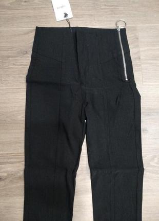 Женские черные брюки в обтяжку штаны лосины леггинсы чёрные штаны3 фото