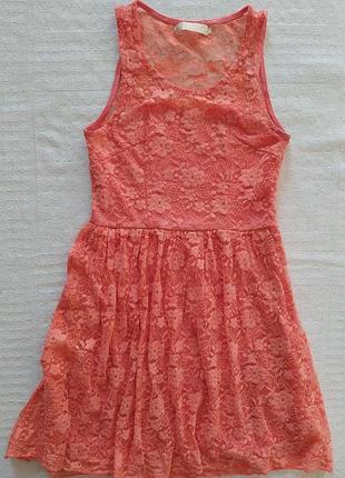 Сукня, гіпюр, померанчева