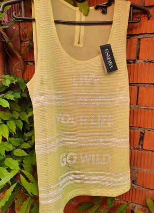 Майка, спереди двойная , сетка, 36-38 размер