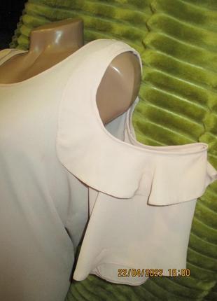 Нежная весенне-летняя блузочка-трапеция, цвет пудра,12-40р4 фото