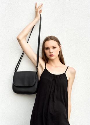 Жіноча сумка чорна кросбоді6 фото