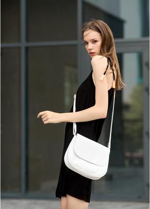 Жіноча сумка біла кросбоді5 фото