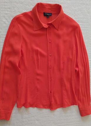 Блуза, померанчева, віскоза, luisa spagnoli, широка, італия