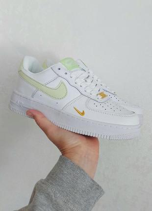 Світяться в темноті кроссовки nike air force 1 white green